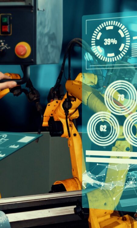 Smart industry robot arms modernization for innovative factory technology